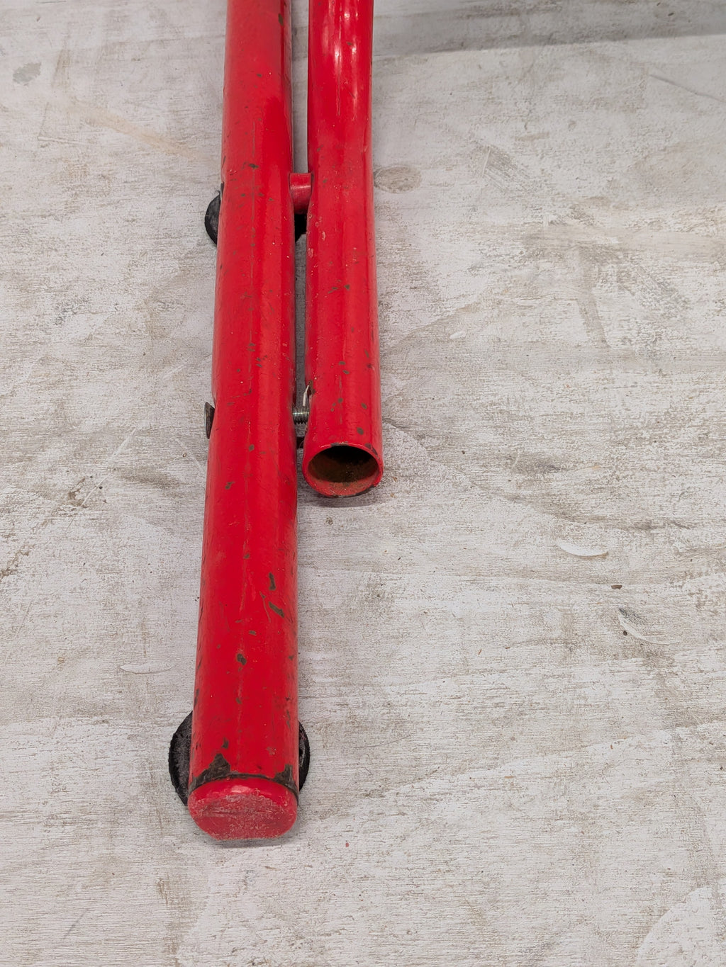 Vintage IKEA kinderstoel, rood buisframe