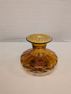 Vaasje amber bubbelglas