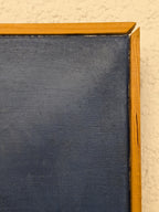 Schilderij landschap met rode zon en vogel, 1975