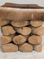 Krukken boomstam met huid (set van 2)