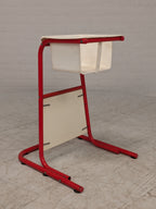 Vintage IKEA kinderstoel, rood buisframe