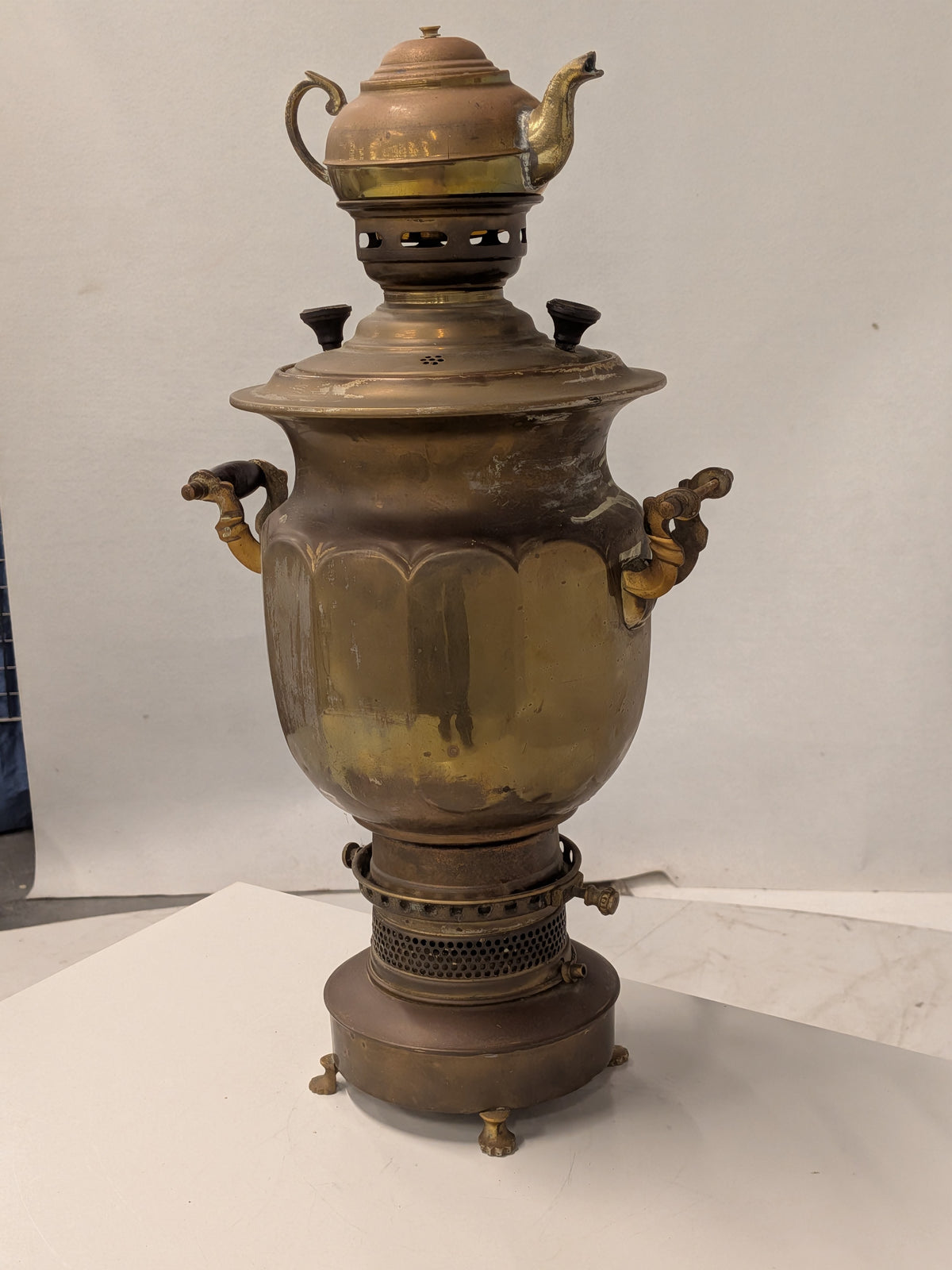 Russische samovar met theepotje, decoratief