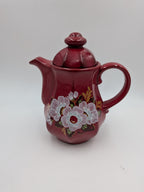 Winterling koffieservies, rood met bloemen (16-delig)