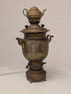 Russische samovar met theepotje, decoratief