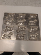 Metalen chocoladevorm honden