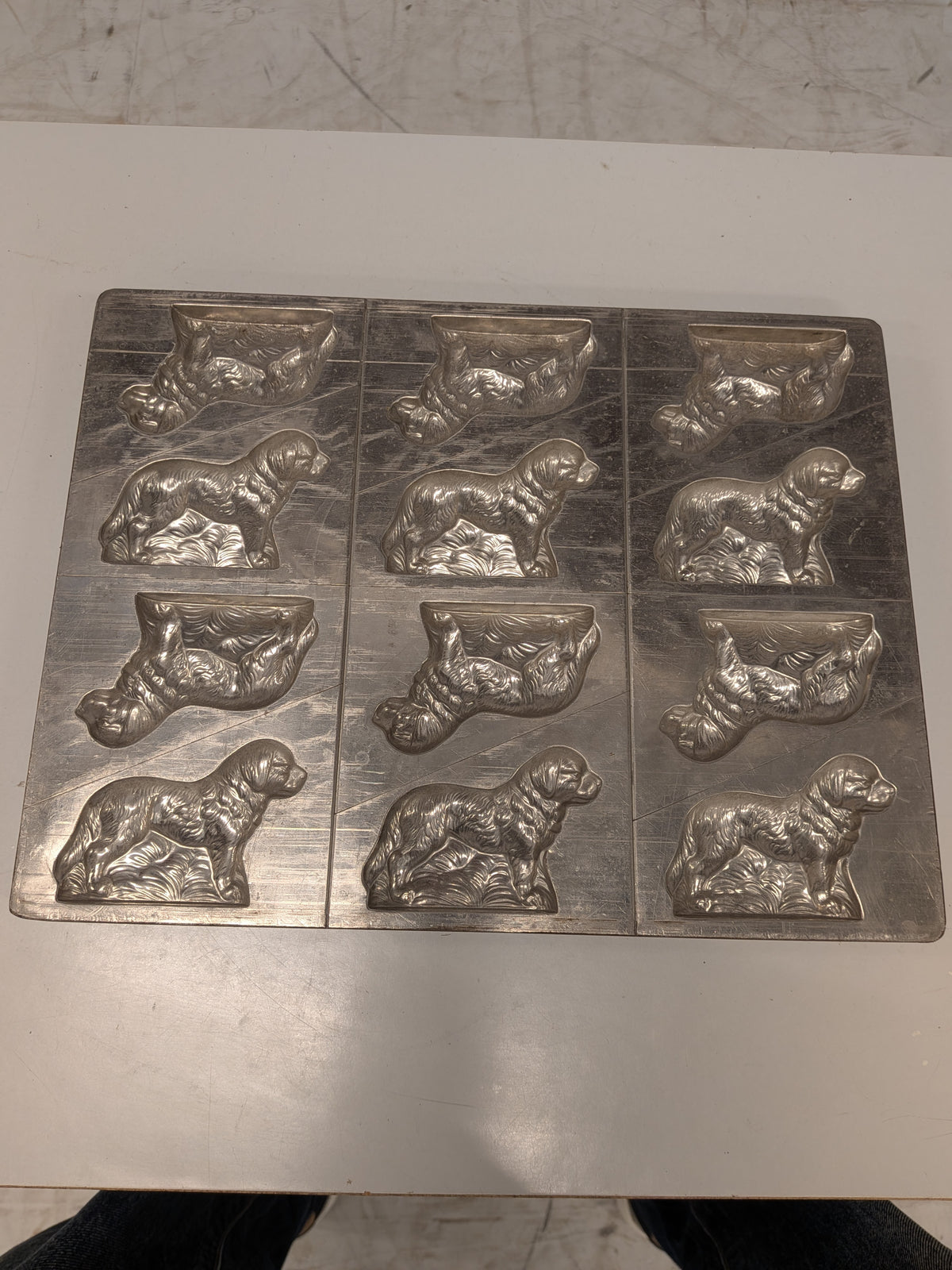 Metalen chocoladevorm honden