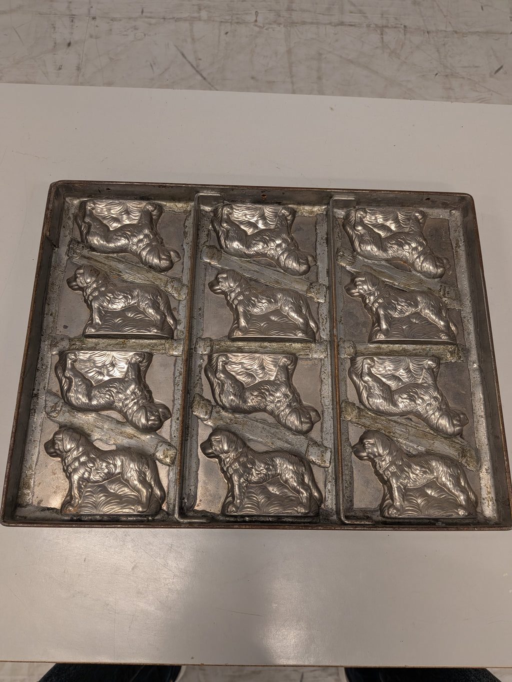 Metalen chocoladevorm honden