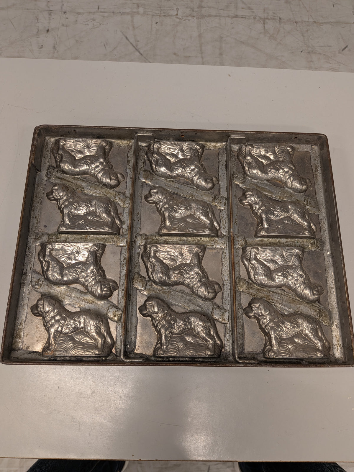 Metalen chocoladevorm honden