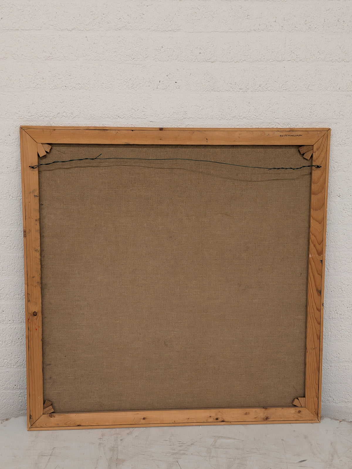 Schilderij landschap met rode zon en vogel, 1975