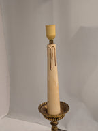 Grote messing kandelaarlamp met engelenkopjes