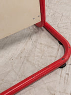 Vintage IKEA kinderstoel, rood buisframe