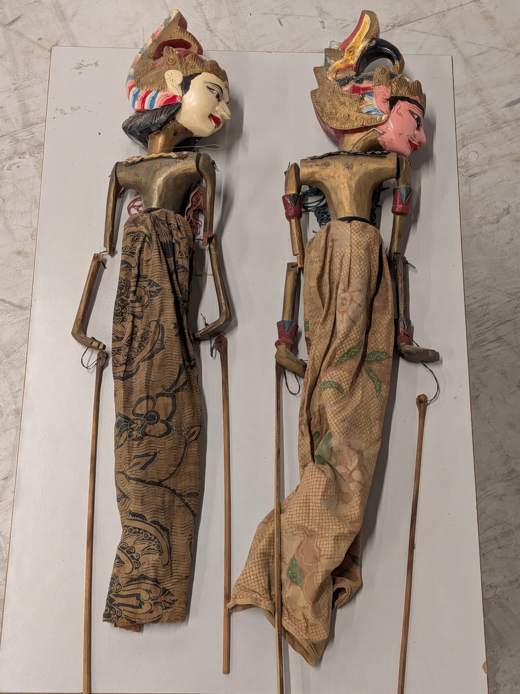 Wayang golek poppen (set van 2)