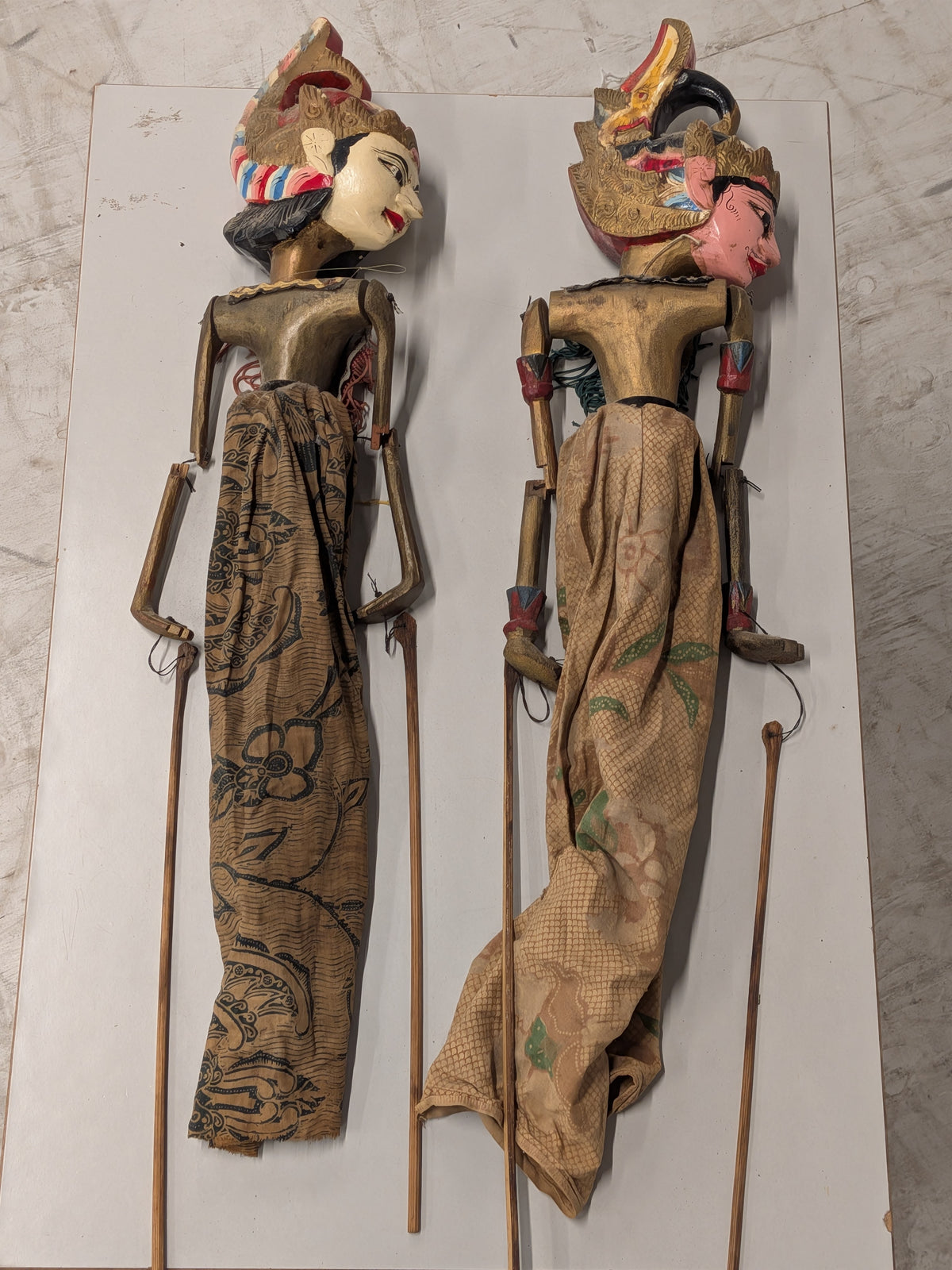 Wayang golek poppen (set van 2)
