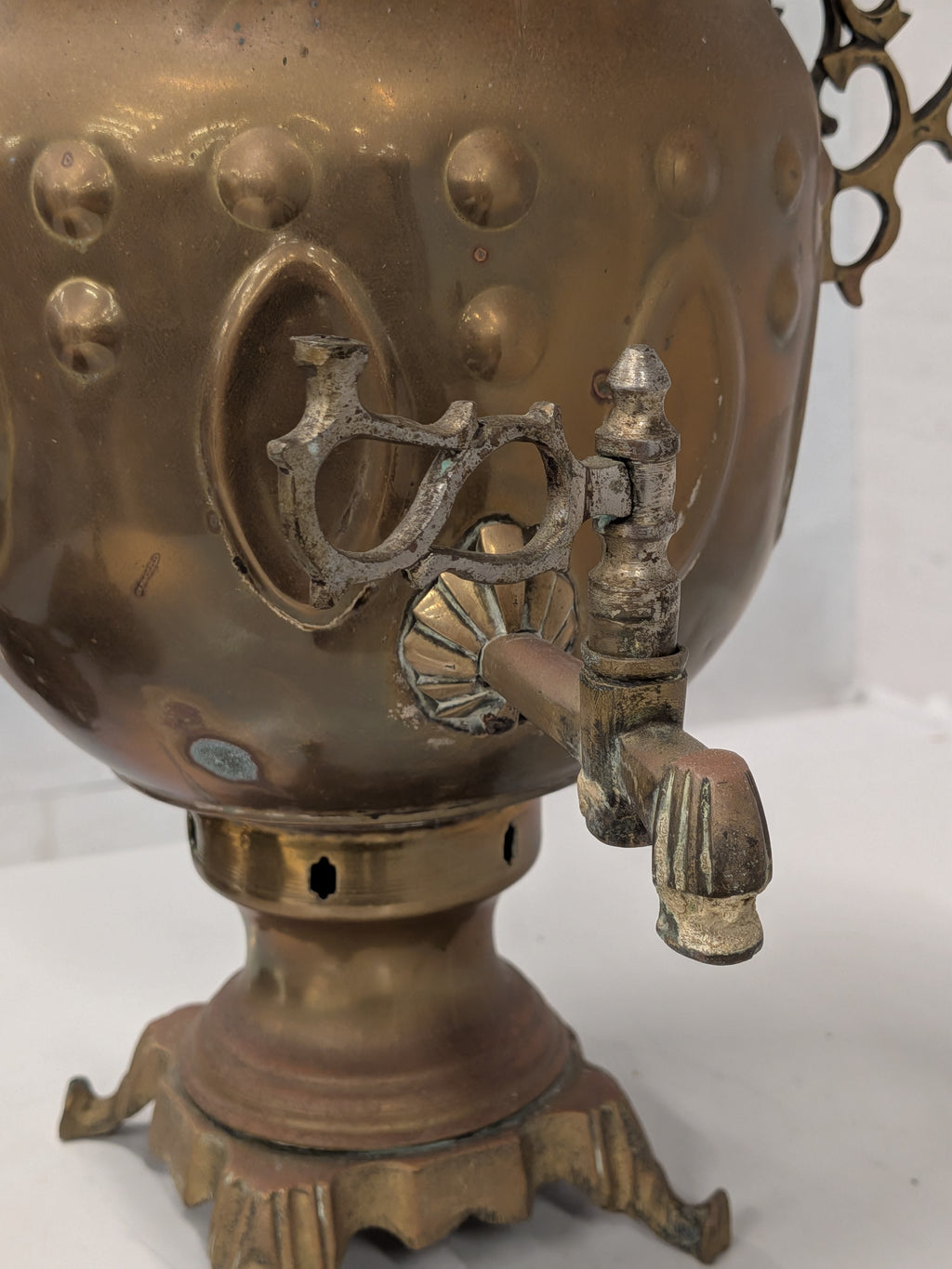 Messing samovar met theepotje