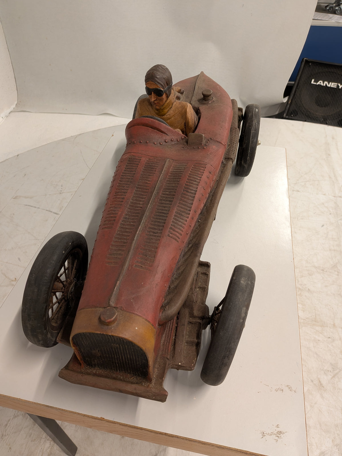 Groot model Bugatti Type 35 raceauto