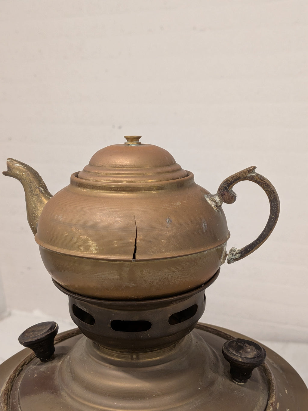 Russische samovar met theepotje, decoratief