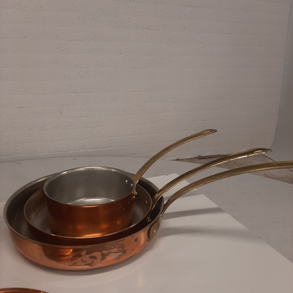 Koperen pannenset Tagus Chef 6 delig