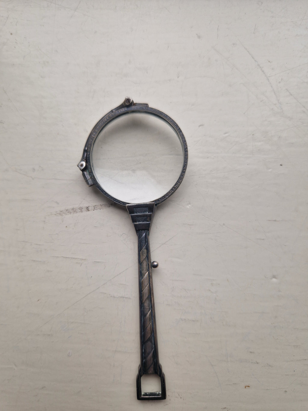 Lorgnet, opvouwbare bril, sterling zilver