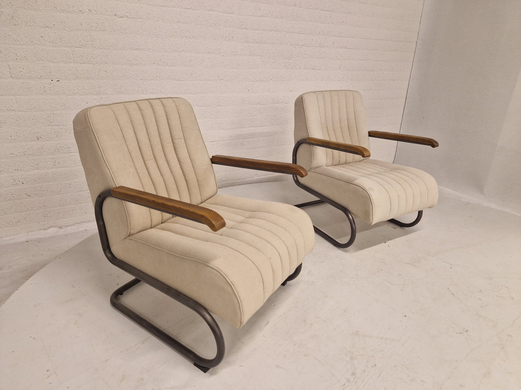 Eleonora Fauteuil Arthur canvas Beige 83 x 58 x 78