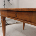 Massief eiken bureau / tafel 2 lades