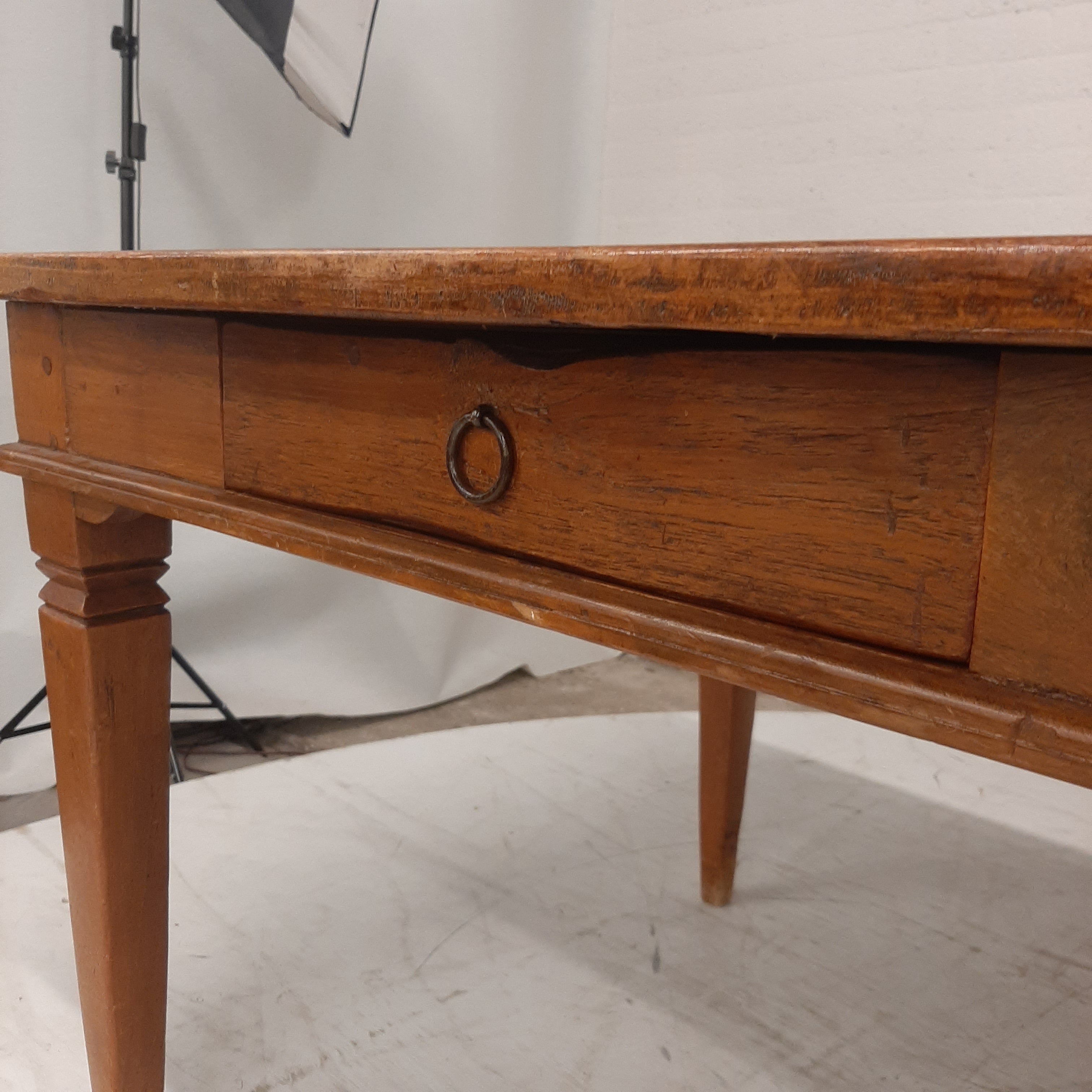 Massief eiken bureau / tafel 2 lades