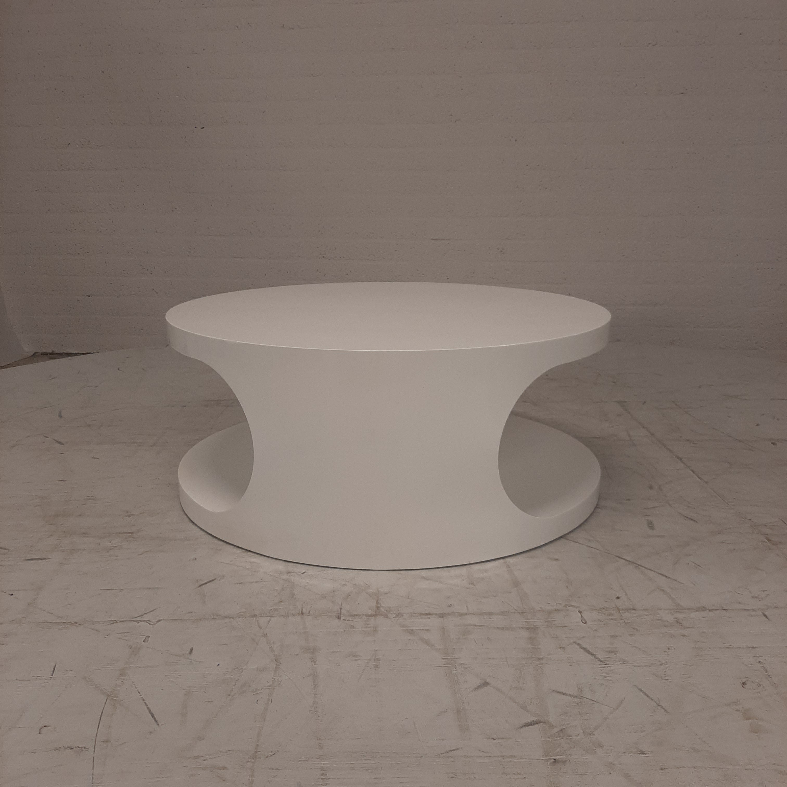 Salontafel ronde witte space age