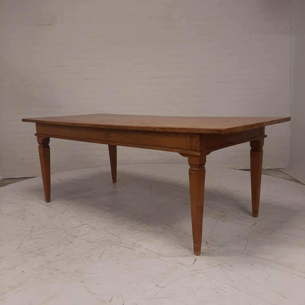 Massief eiken bureau / tafel 2 lades