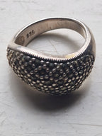 Sterling zilveren  ring, .925 zilver, patroon van slangenleer