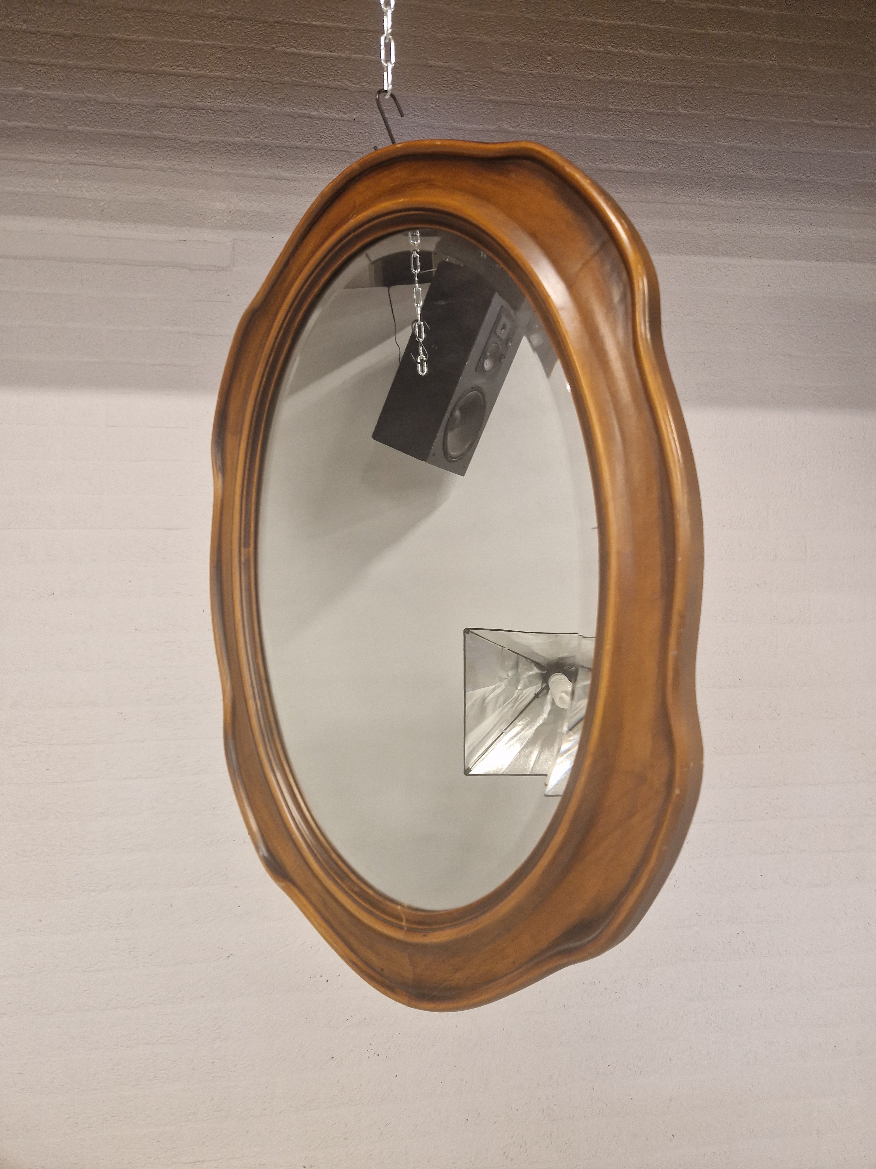 Spiegel, ovaal, retro-antiek