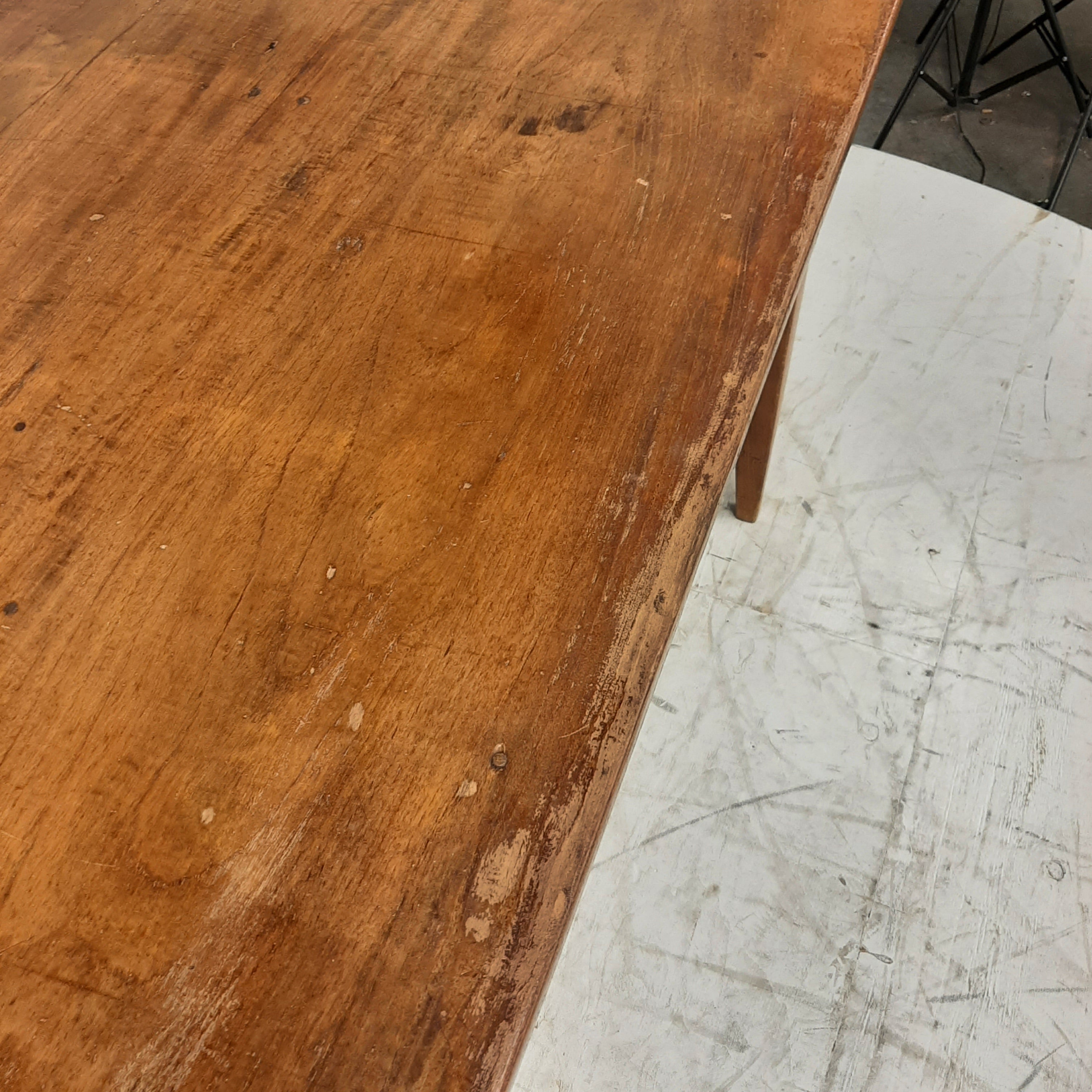 Massief eiken bureau / tafel 2 lades