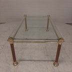 Salontafel messing met glasplaat