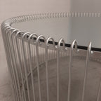 Set salontafel silver wire. Kare design
