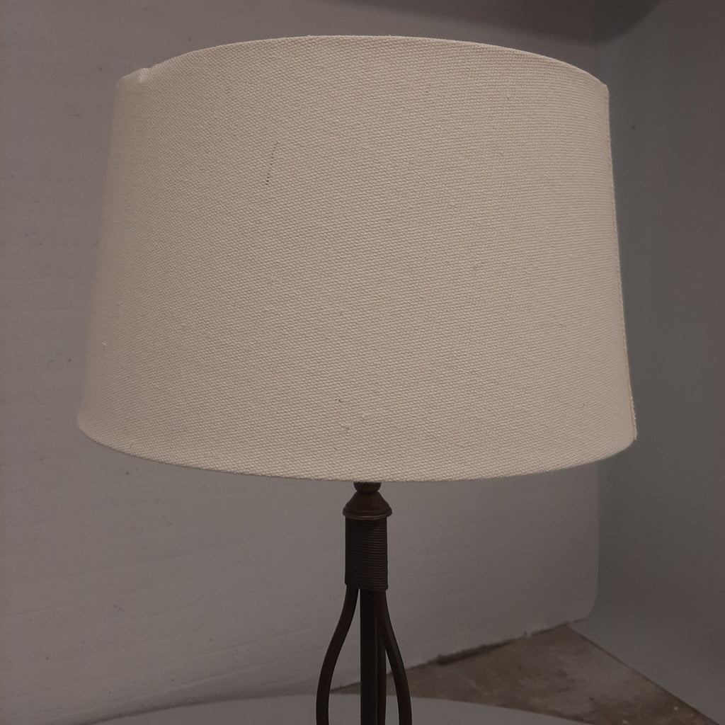 Vintage staande lamp messing golvende poot