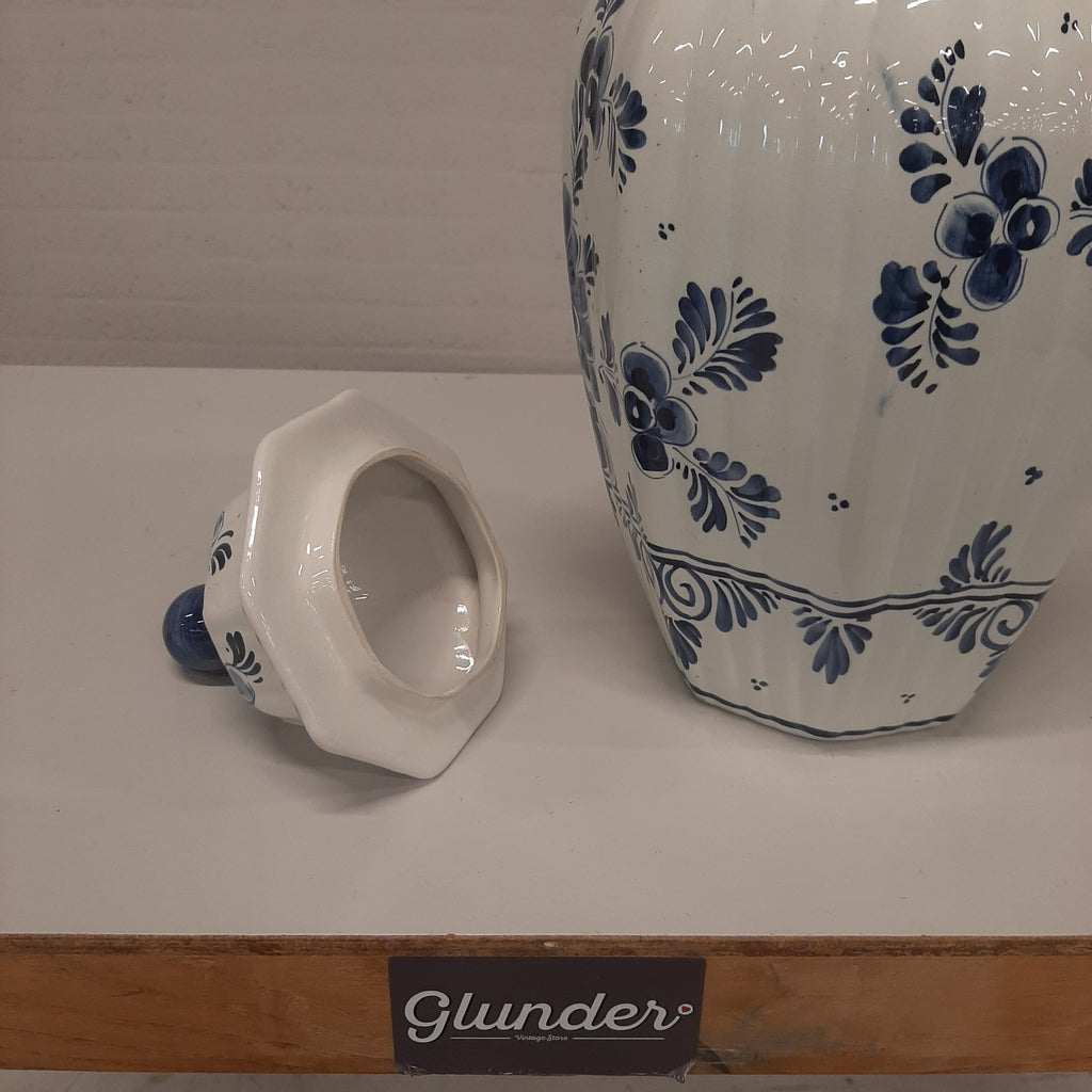 Delfts blauw dekselvaas