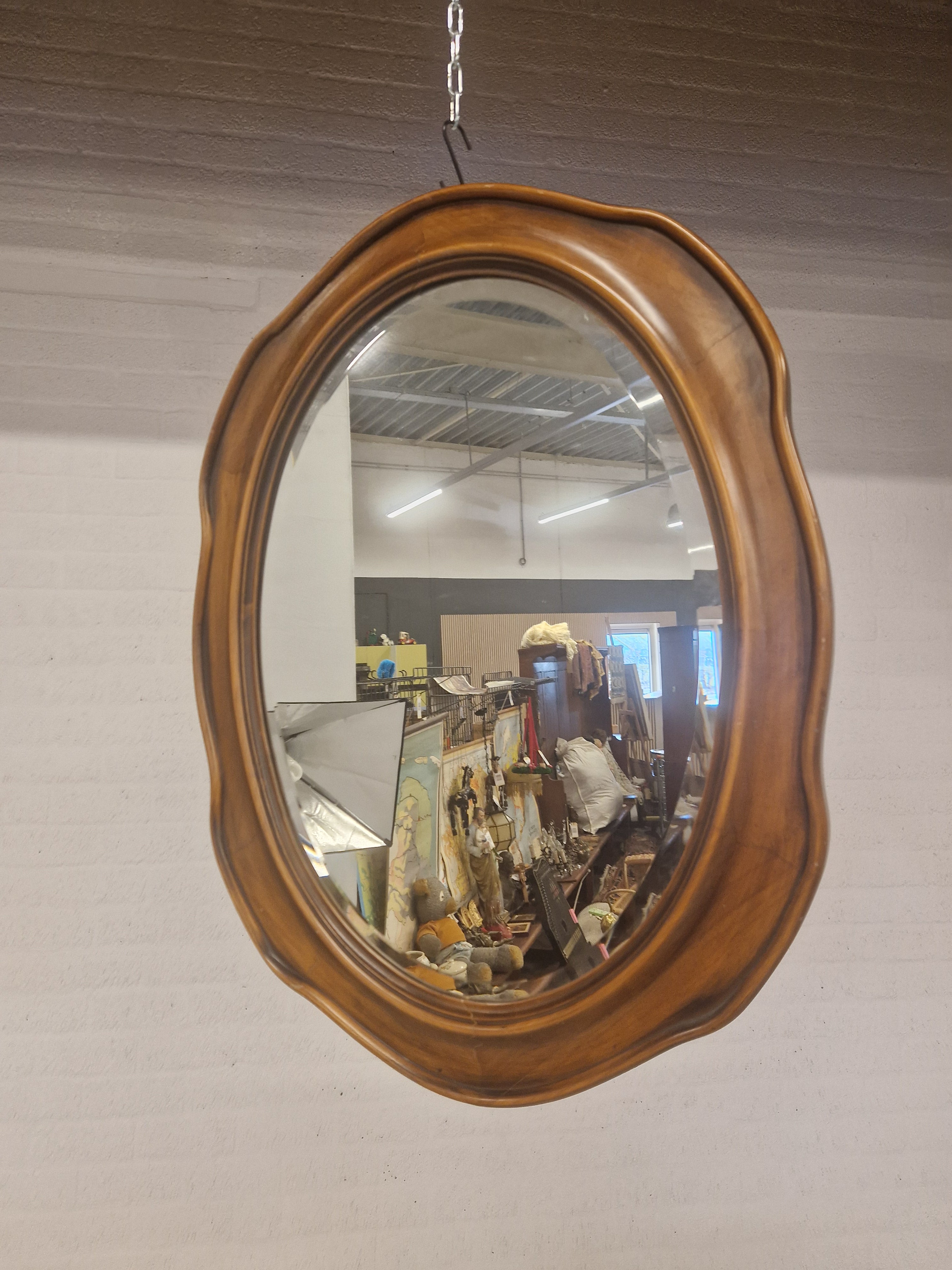 Spiegel, ovaal, retro-antiek