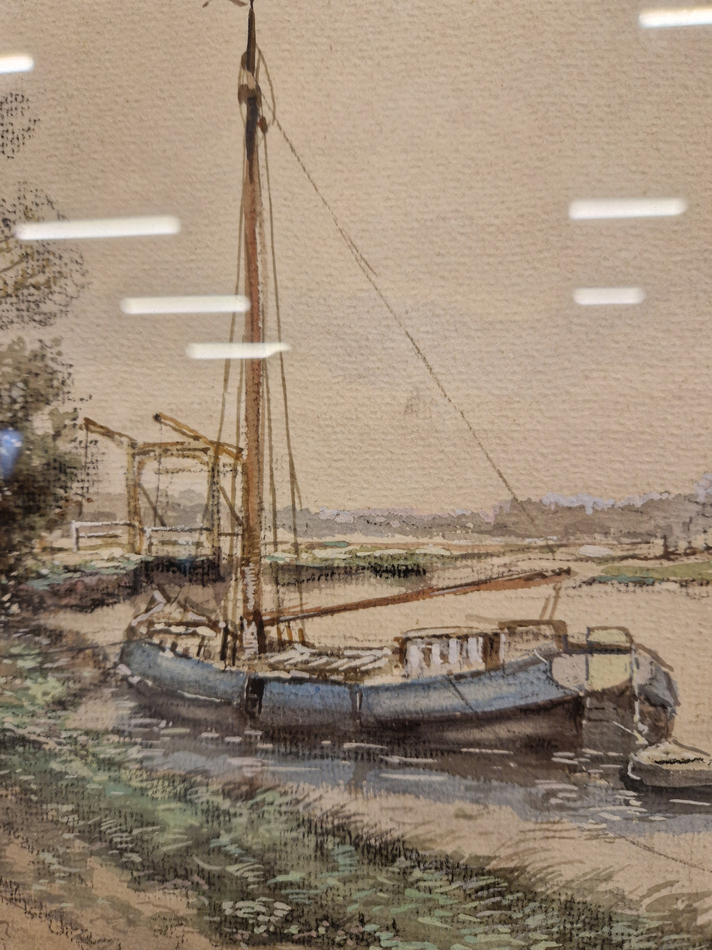 Aquarel Hollands landschap