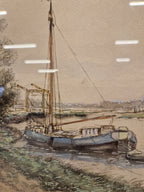 Aquarel Hollands landschap