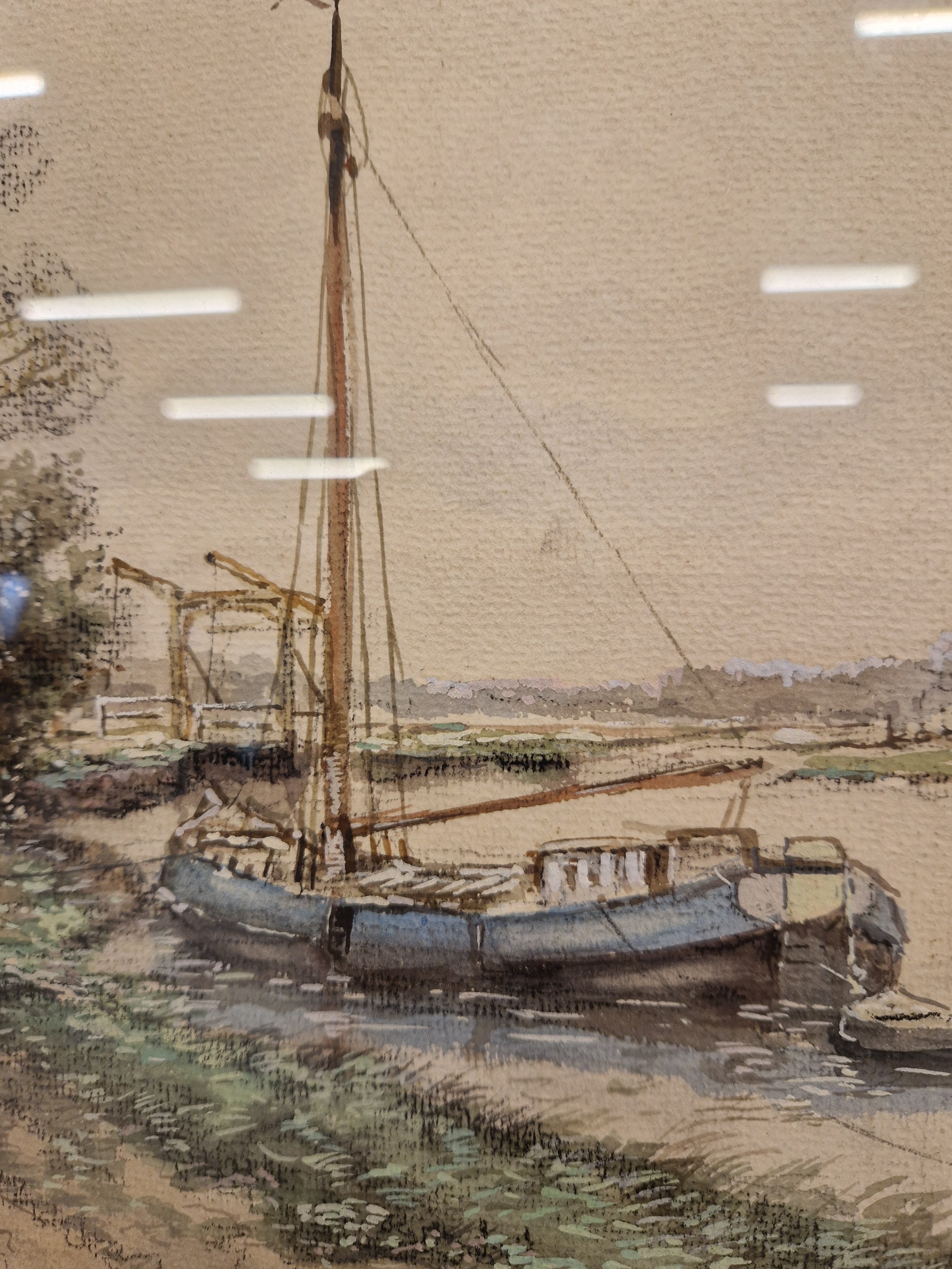 Aquarel Hollands landschap