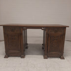 Eiken bureau houtsnijwerk frontjes