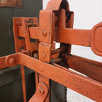 Antieke weegschaal rood / groen