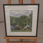 Gesigneerden kunstdruk camping Theo Quekel