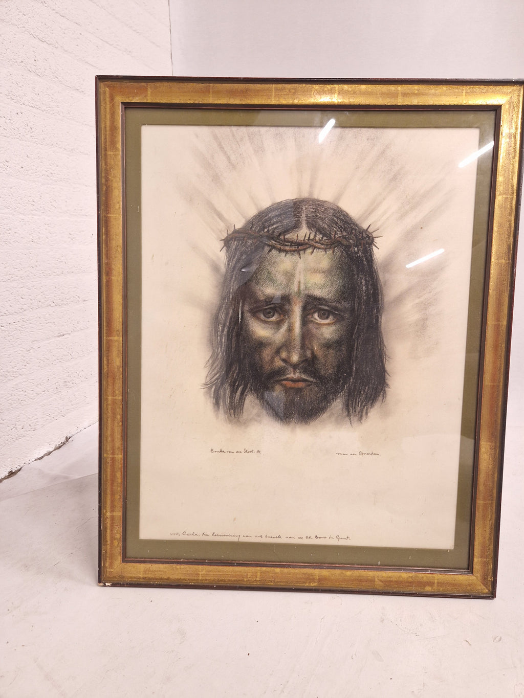 Ecce Homo , crayontekening door Bouke va  der Sloot