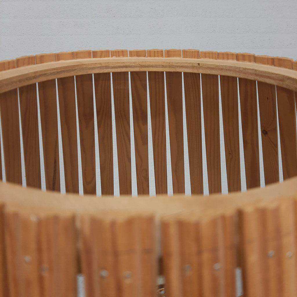 Houten staande lamp
