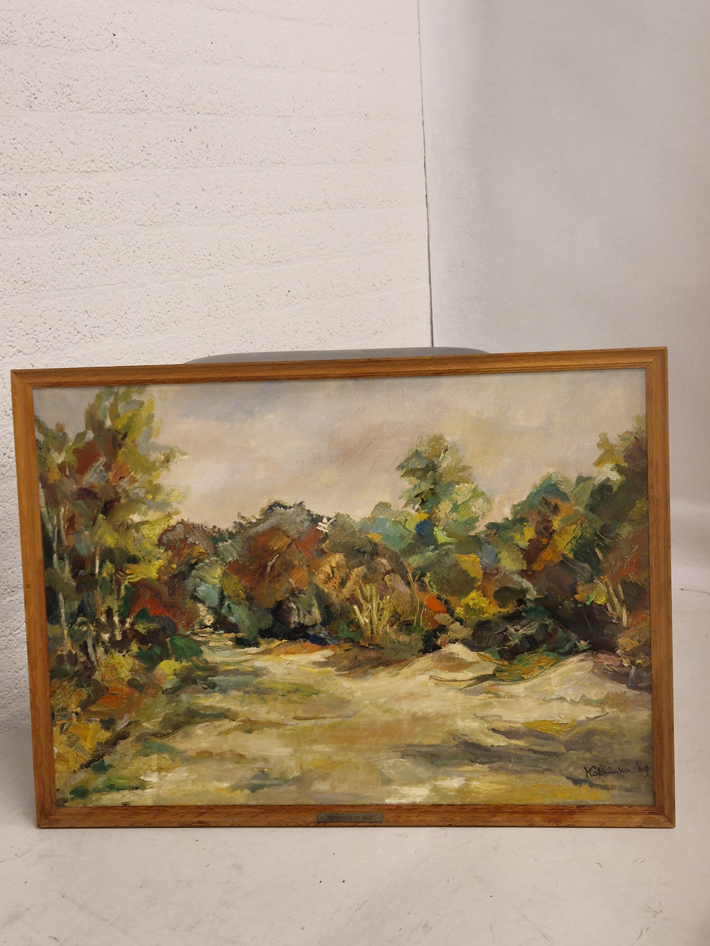 Olieverf Kathinka van der Heide, parklandschap