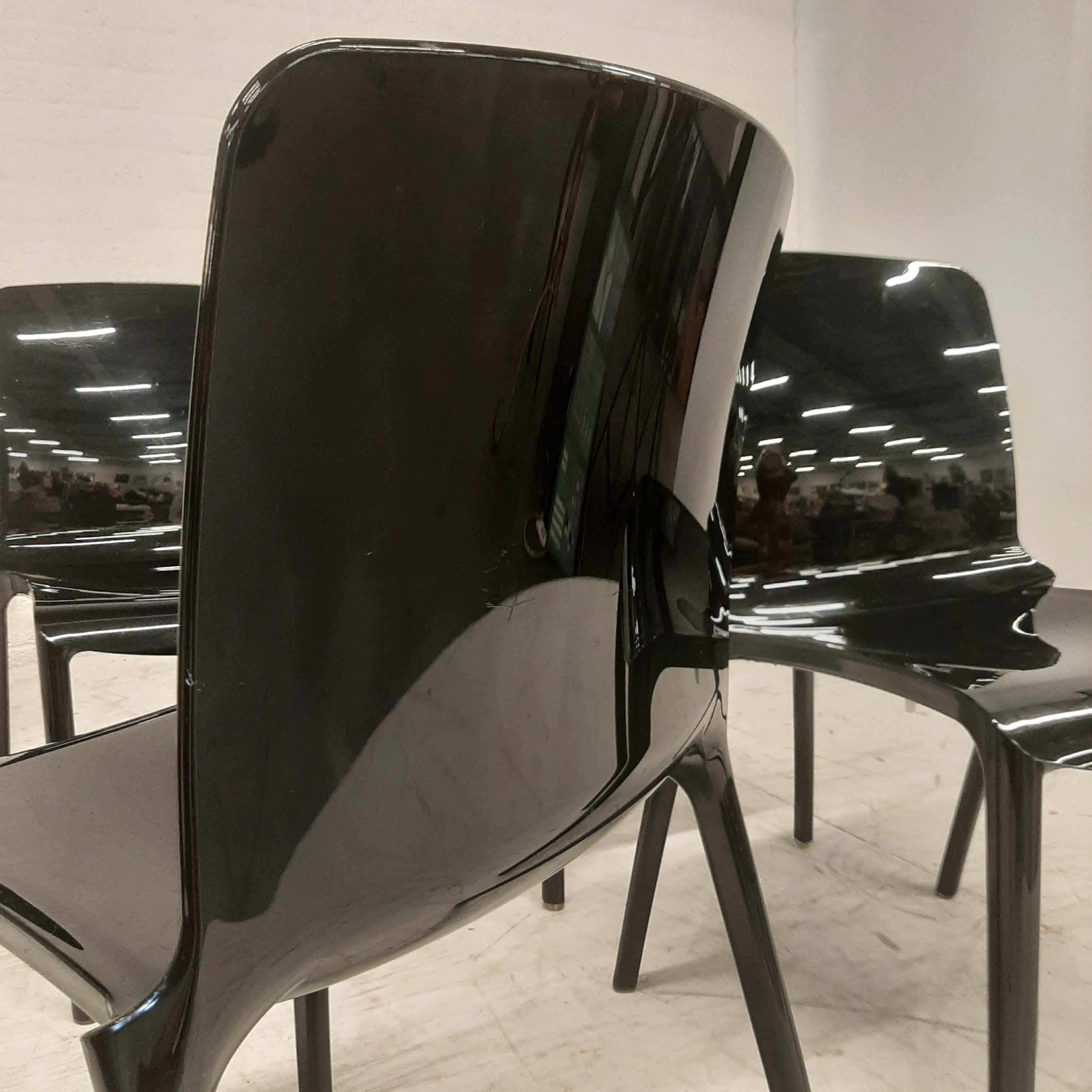 Set van 4 Tiffany Chairs zwart