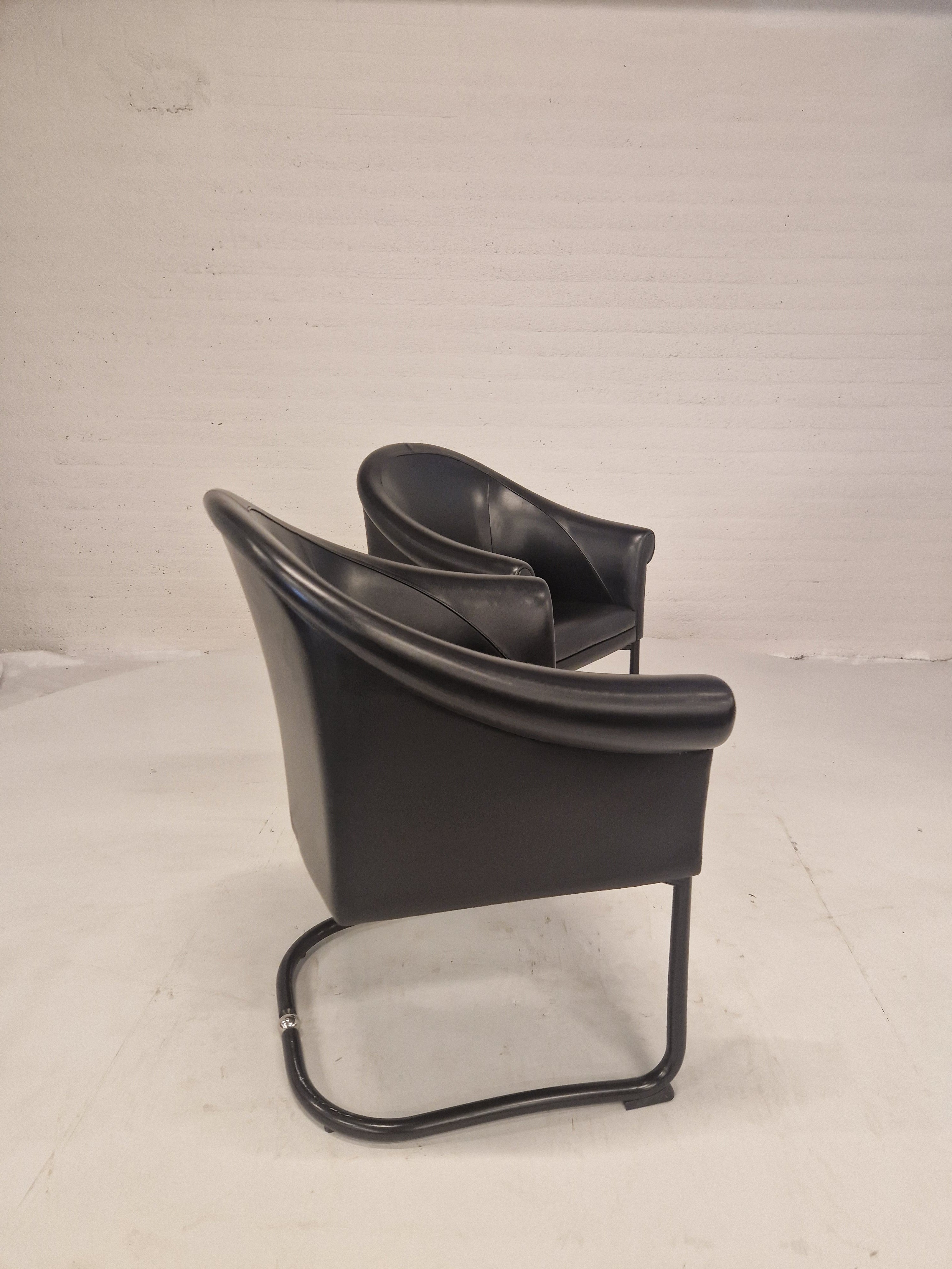 Set van 2 fauteuils van Slitta Slinan voor Poltrona Frau