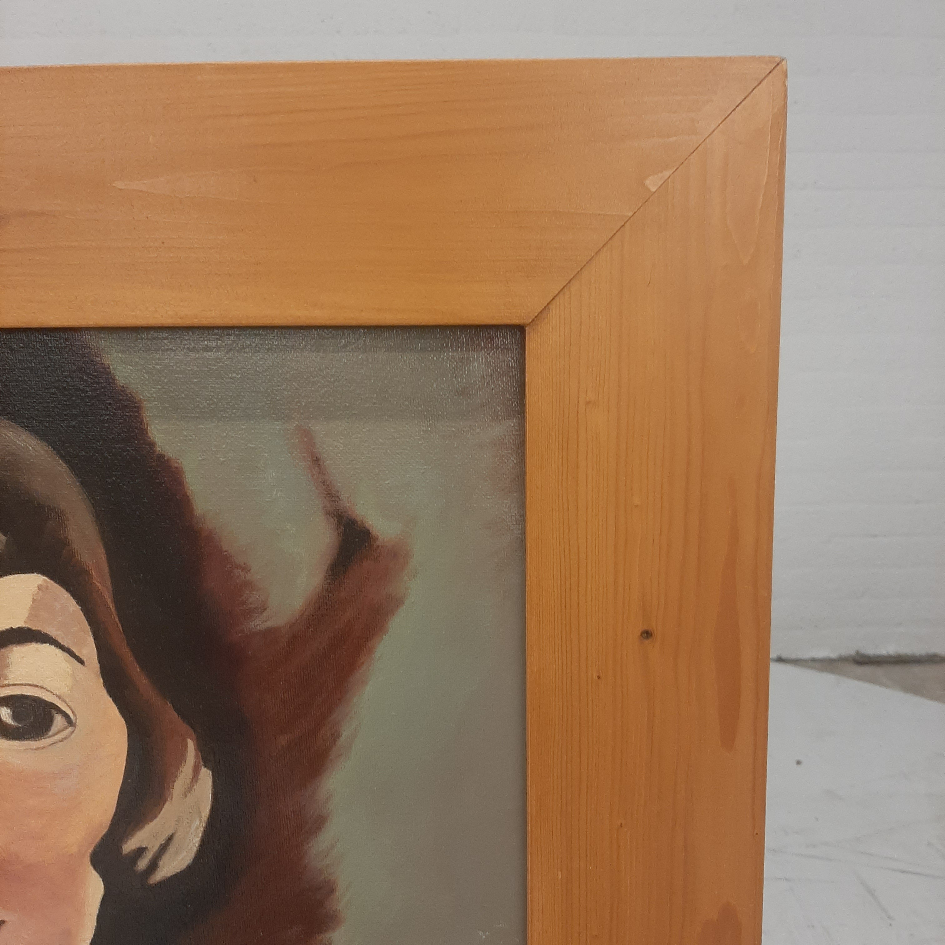 Schilderij zelfportret Charly Toorop nageschilderd