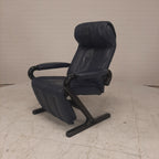 Vintage AP design relaxfauteuil blauw leer