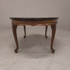 Ovale salontafel Queen Ann blad fineer ingelegd