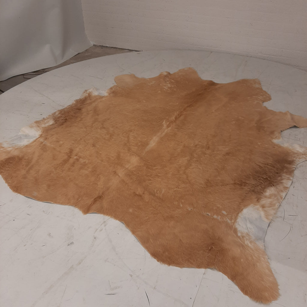 Koeienhuid vloerkleed licht bruin